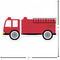 Firetruck Custom Shape Iron On Patches - L - APPROVAL