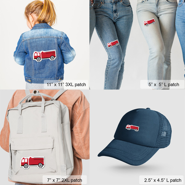 Firetruck Custom Shape Iron On Patches - LIFESTYLE