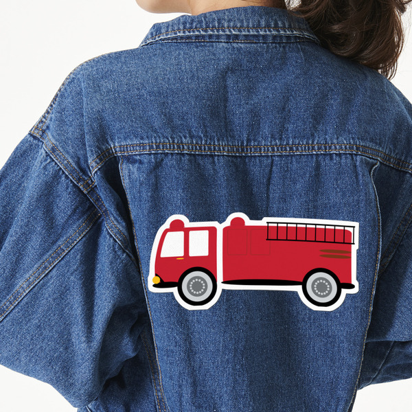 Custom Firetruck Twill Iron On Patch - Custom Shape - 3XL