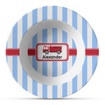 Firetruck Plastic Bowl - Microwave Safe - Composite Polymer (Personalized)