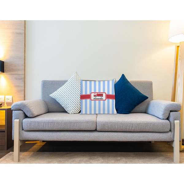 Firetruck Decorative Pillow Case - LIFESTYLE