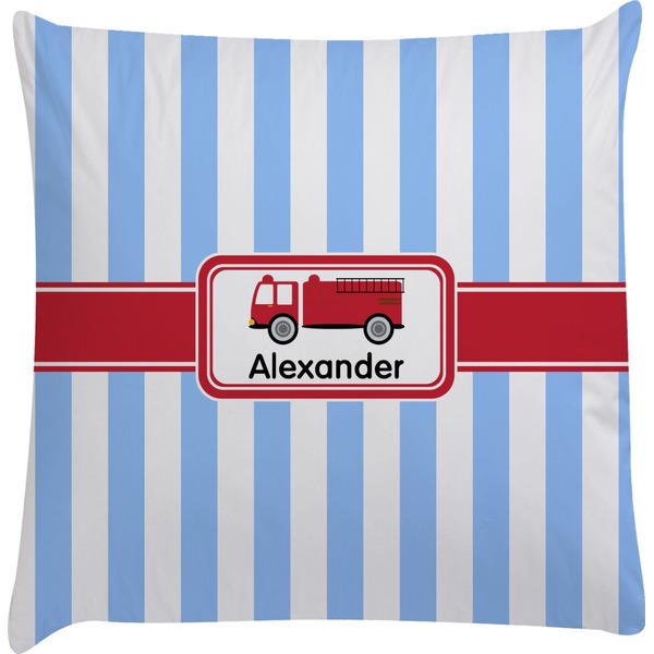 Custom Firetruck Decorative Pillow Case (Personalized)