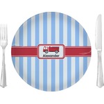 Firetruck Glass Lunch / Dinner Plate 10" (Personalized)