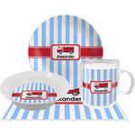 Firetruck Dinner Set - Single 4 Pc Setting w/ Name or Text