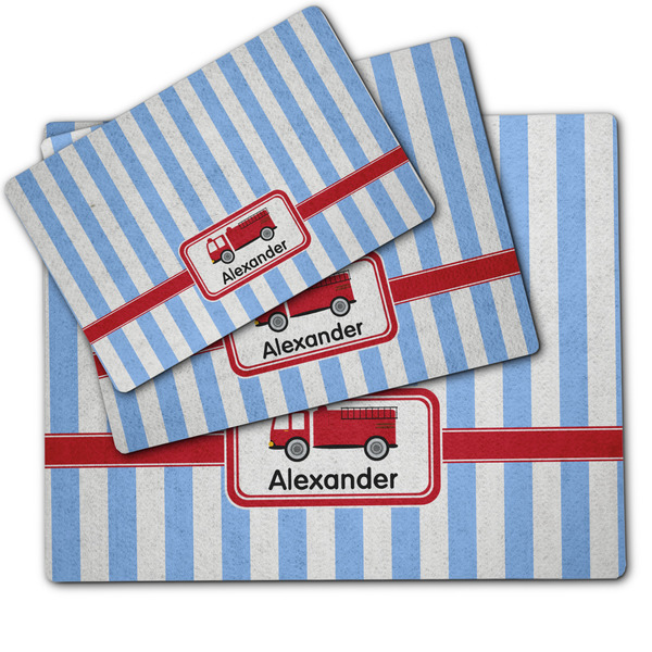 Firetruck Dog Food Mat - MAIN (sm, med, lrg)