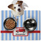 Firetruck Dog Food Mat - Medium w/ Name or Text