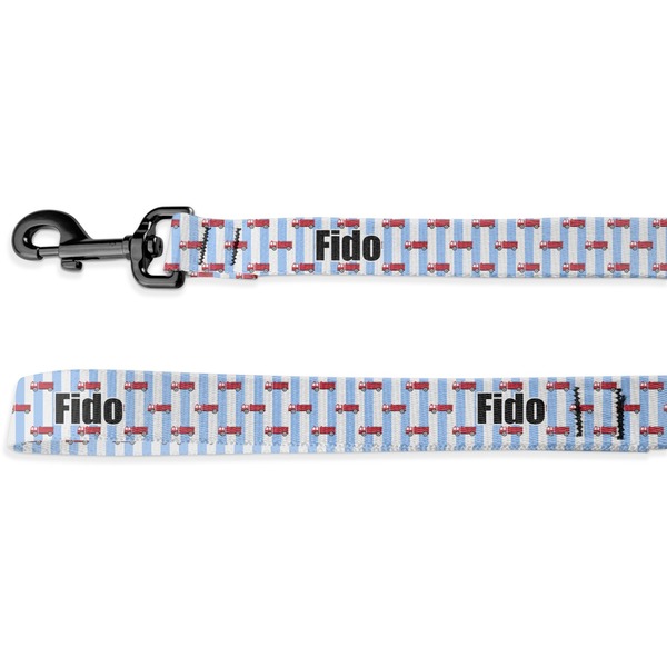 Custom Firetruck Deluxe Dog Leash - 4 ft (Personalized)