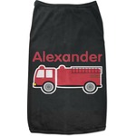 Firetruck Black Pet Shirt (Personalized)