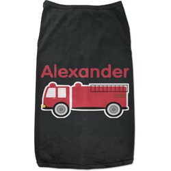 Firetruck Black Pet Shirt - L (Personalized)