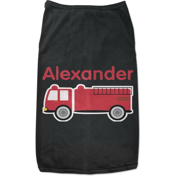 Custom Firetruck Black Pet Shirt - 2XL (Personalized)