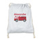 Firetruck Drawstring Backpack - Sweatshirt Fleece (Personalized)