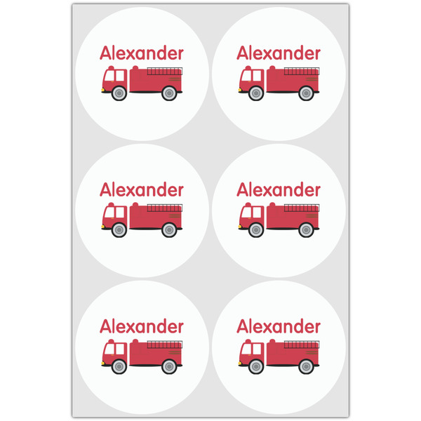 Firetruck Drink Topper - Large - Set of 6