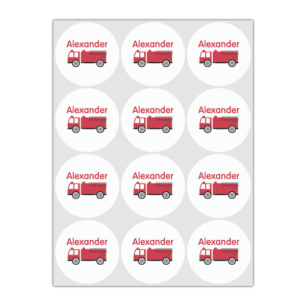 Firetruck Drink Topper - Small - Set of 12