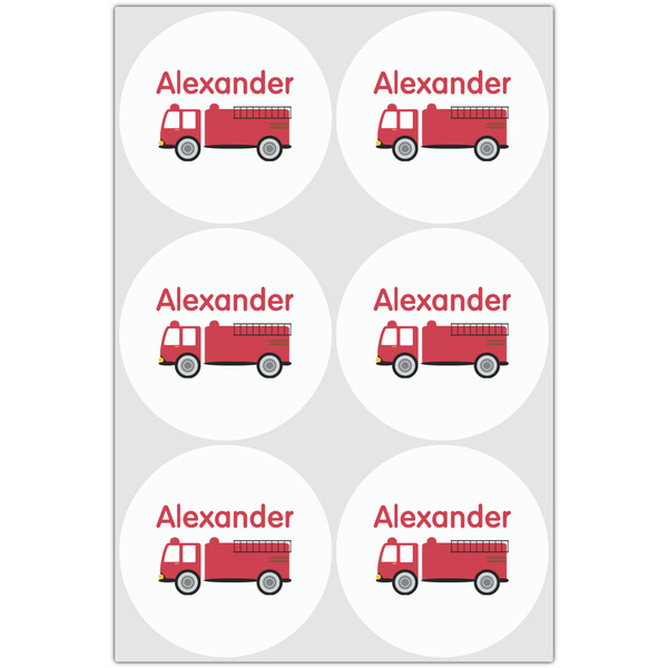 Firetruck Drink Topper - XLarge - Set of 6