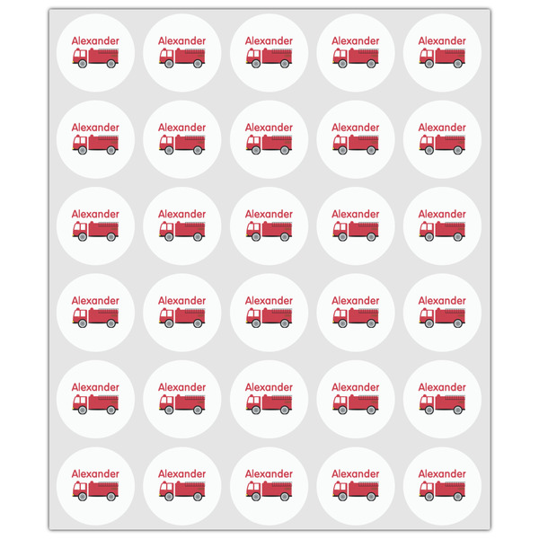 Firetruck Drink Topper - XSmall - Set of 30