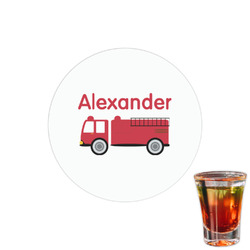 Firetruck Printed Drink Topper - 1.5" (Personalized)