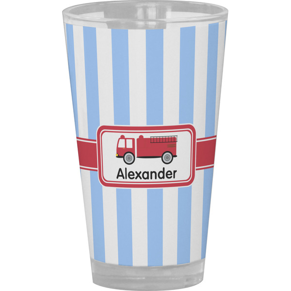 Custom Firetruck Pint Glass - Full Color (Personalized)