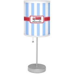 Firetruck 7" Drum Lamp with Shade (Personalized)