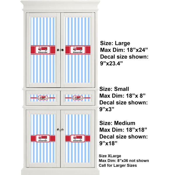 Firetruck Full Cabinet (Show Sizes)