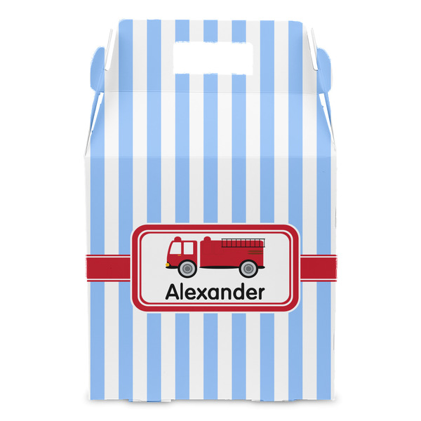 Firetruck Gable Favor Box - Front