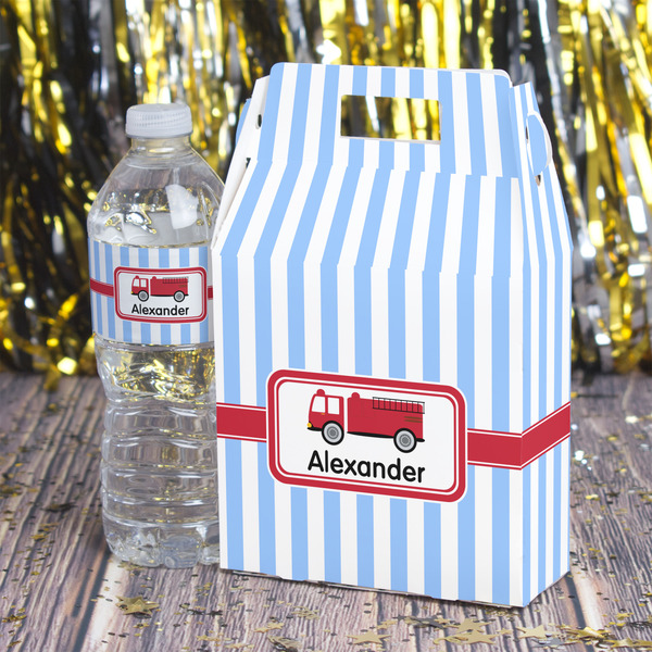 Firetruck Gable Favor Box - In Context