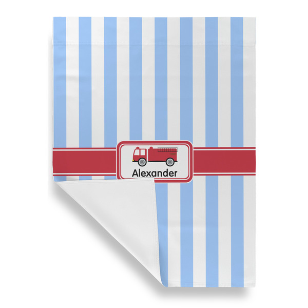 Firetruck Garden Flags - Large - Single Sided - FRONT FOLDED