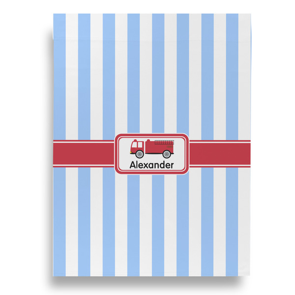 Firetruck Garden Flags - Large - Single Sided - FRONT
