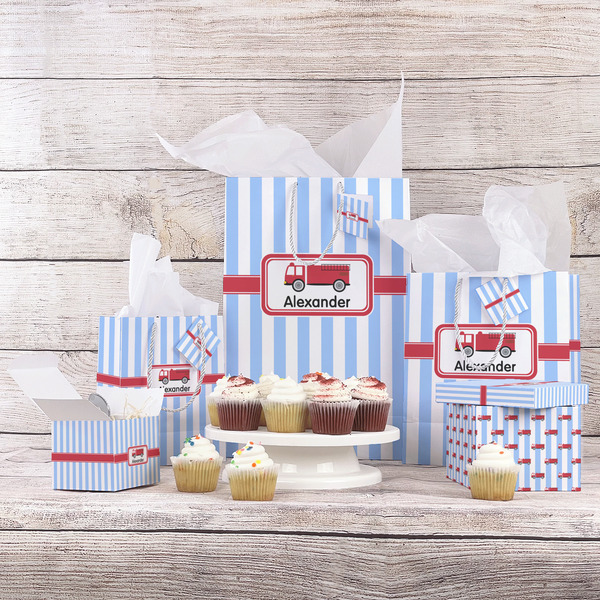 Firetruck Gift Bags - In Context