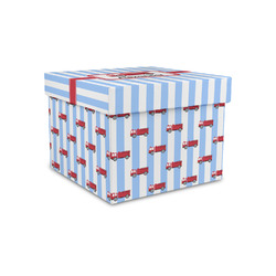 Firetruck Gift Box with Lid - Canvas Wrapped - Small (Personalized)