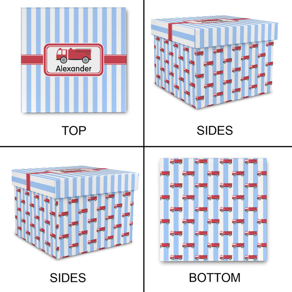Firetruck Gift Boxes with Lid - Canvas Wrapped - X-Large - Approval