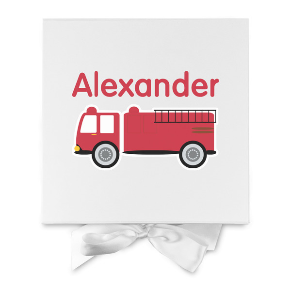 Firetruck Gift Boxes with Magnetic Lid - White - Approval