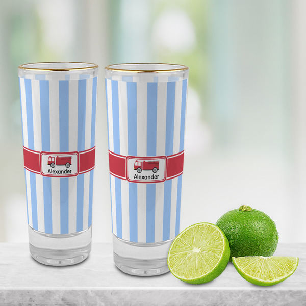 Firetruck Glass Shot Glass - 2 oz - LIFESTYLE