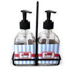 Firetruck Glass Soap & Lotion Bottle Set (Personalized)