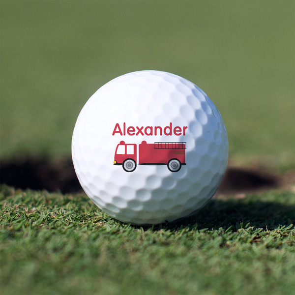 Custom Firetruck Golf Balls - Non-Branded - Set of 3 (Personalized)