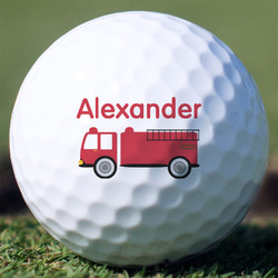 Firetruck Golf Balls - Non-Branded - Set of 12 (Personalized)