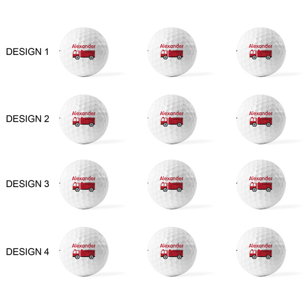 Firetruck Golf Balls - Titleist - Set of 12 - APPROVAL