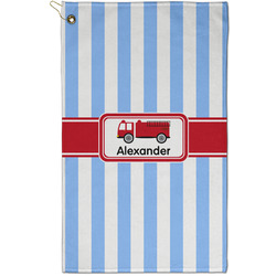 Firetruck Golf Towel - Poly-Cotton Blend - Small w/ Name or Text