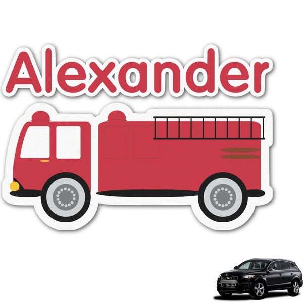 Custom Firetruck Graphic Car Decal (Personalized)