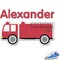Firetruck Graphic Iron On Transfer - Up to 9"x9" (Personalized)