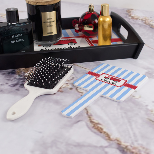 Firetruck Hand Mirror - With Hair Brush