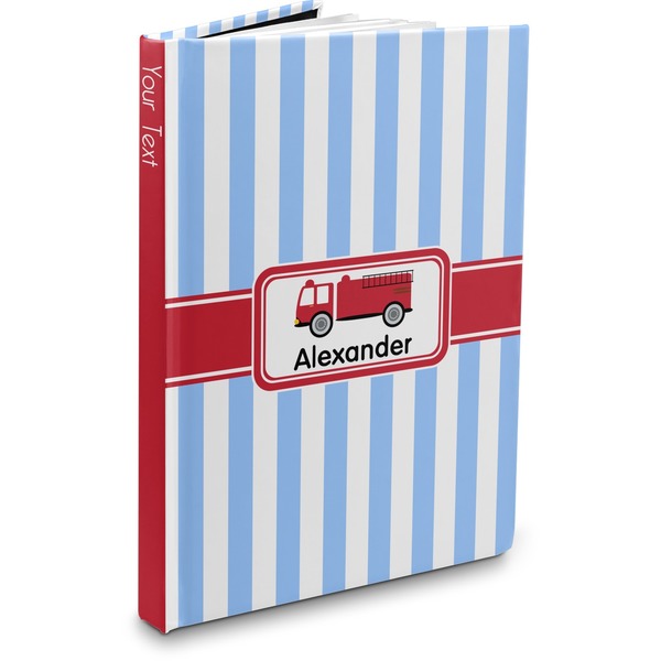 Custom Firetruck Hardbound Journal - 7.25" x 10" (Personalized)