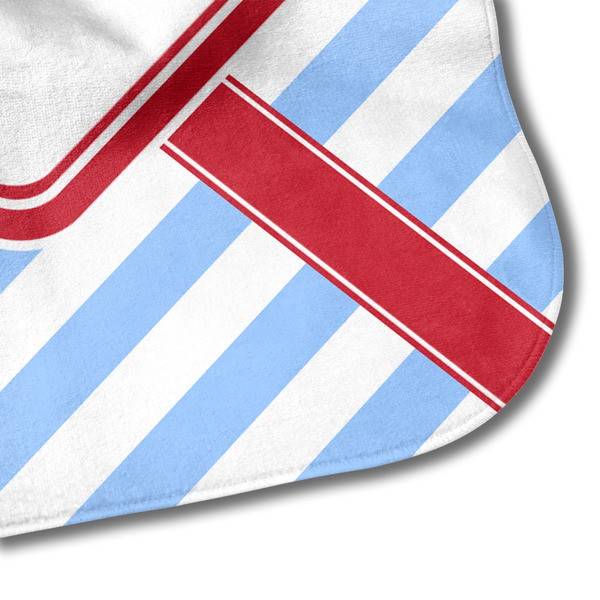 Firetruck Hooded Baby Towel- Detail Corner