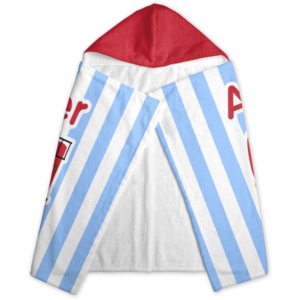 Firetruck Hooded Towel - Folded