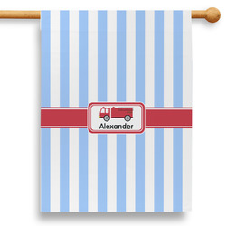 Firetruck 28" House Flag - Double Sided (Personalized)