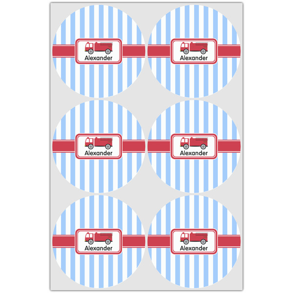 Firetruck Icing Circle - Large - Set of 6