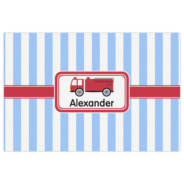 Firetruck Indoor / Outdoor Rug - 4'x6' - Front Flat