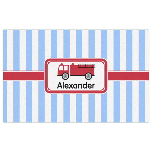 Firetruck Indoor / Outdoor Rug - 5'x8' - Front Flat