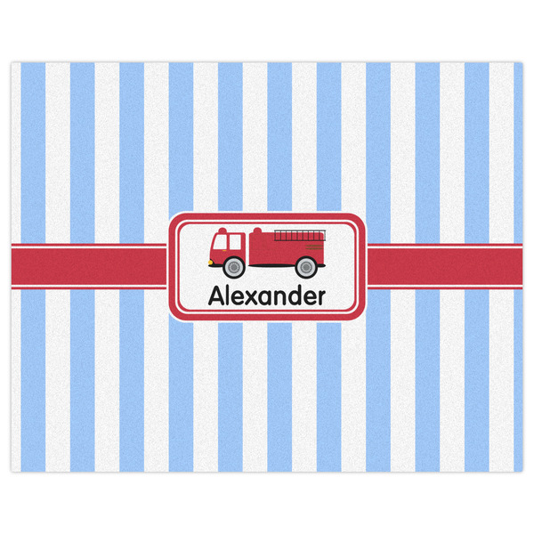 Firetruck Indoor / Outdoor Rug - 8'x10' - Front Flat