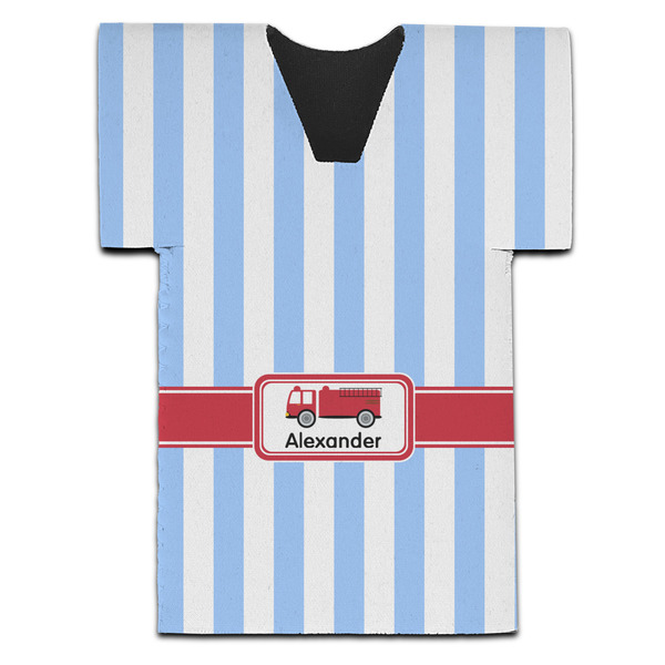 Custom Firetruck Jersey Bottle Cooler (Personalized)