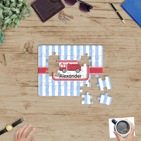 Firetruck Jigsaw Puzzle 30 Piece - In Context